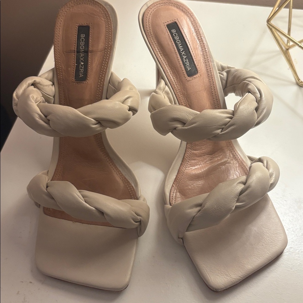 BCBGMaxAzria Ivory Braided Sandals